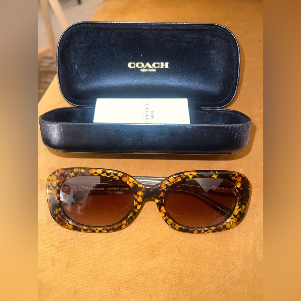 Coach Brown Sunglasses with Tortoise Shell Frame